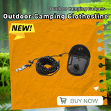 3M Camping Stretch With 12 Clips with Storage Bag Windproof Elastic Laundry Clothese for Hiking Backyard Travel