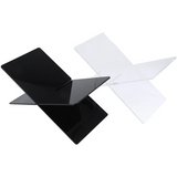 2Pcs Acrylic Book X-Shaped Stand Cookbook Recipe Menu Magazines Storybook Holder for Display