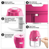 New Wireless Electric Garlic Chopper Processor Vegetable Baby Food Maker for Blending Mincing Meal Preparation