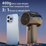X64 Violent Air Blower Turbo Jet Handheld Brushless Motor Powerful Thrust 1.4kg/s 20W Wind Speed 240km/h Industrial Duct Fan
