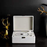 Brown/White Retro Bluetooth CD Player with Speakers Supports Drive & Hifi Sound Quality USB BT Portable For Phone