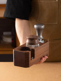 Coffee Handle Bracket and Walnut Hammer Base Set - Solid Wood Press Holder for 51/54/58mm