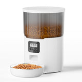 4L Button Smart Automatic Feeder With Stainless Steel Timing Voice For Dog Cat Auto Feeding Bowl Pet Dry Food Dispenser