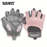 Aolikes Silica Gel Shock Absorbing Workout Gloves - Perfect for Men & Women's Weight Lifting, Gym Exercise