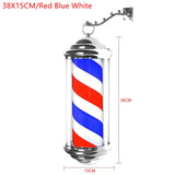 Rainproof Barber Pole LED Light Rotating Hair Salon Sign Wall Mount Energy Saving Wall Lamp Retro Style For Outdoor Indoor
