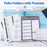 Document Organizer Folio with 12 Pockets Envelopes in Case I Go Missing Binder Important FileOrganizer Comes Labels Sticker