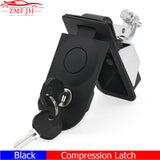 Durable Cabinet Coated Metal Hasp with Key Compression Latch Handle for Toolbox Camper Trailer Truck Caravan Lock
