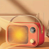 1PC Portable Heater 220V (EU Plug)  New Screen Heater Soft Sound Heating For Mother And Child For Efficient Matt PTC Ceramic Heating Body 360 Rotary Adjustment High-Definition Display Thanksgiving Halloween Christmas Gift Fall Winter Essential