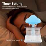 1pc Rain Cloud Aromatherapy Essential Oil Diffuser with Night Light and Micro Humidifier - Relaxing Sleep Aid and Mood Enhancer
