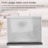 A4 Flip Multi-Page Table Card Rack Display Stand Holder Desk Menu Photo Album Picture Frame