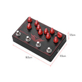 Mosky RED FOX 4-in-1 Electric Guitar Effects Pedal Chorus Delay Overdrive Loop Unit Audio True Bypass Guitar Parts &amp; Accessories
