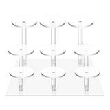 9 Columns of Acrylic Christmas Ornaments for Cupcakes, Jewelry, Cosmetics Display Stand