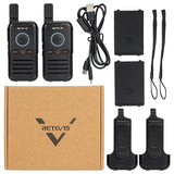 RB45/645 compact walkie talkie with dual PTT FRS/PMR and breathing light