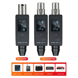 UHF Wireless Converter XLR Transmitter and for Dynamic Microphone Guitar Receiver Transmission Adapter