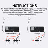 12V 24V 260W Smart Car Charger LED Display Intelligent For Motorcycle SUV Truck Pulse Repair Battery Charging High Power