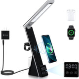 3 In 1 Wireless Charger Stand for IPhone 13 12 11 Pro Max Alarm Clock Table Lamp Wireless Chargers for Apple Watch Airpods