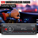 In-Dash 45Wx4 Bluetooth-Compatible Remote MP3 Player FM Radio Car Stereo Supports USB TF Card AUX Audio