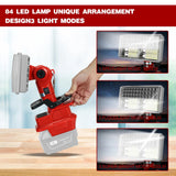 40W 4200LM LED Work Light Outdoor Flashlight Rechargeable Lamps with Clip Vertical Lamp for Milwaukee 18V Li-ion Battery