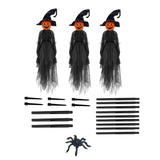 Light-Up Halloween Witches Ornaments with Stakes Set - Holding Hands Screaming for Home Outside, Holidays, Porch, Garden
