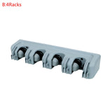 3/4/5 Position Wall Mounted Multi-Functional Mop Broom Holder Magic Plastic Mop Holder Bathroom Kitchen Shelf Storage Holder