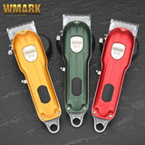 HOTSALE WMARK NG-2025B All-Metal Clipper with Charge Stand LED Display 2500mAh 6500 RPM 9CR18 Blade Hair Cutting hine
