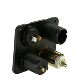 DIY Four Hole Panel Base Dual USB Voltmeter Cigarette Lighter + ON-OFF Button Switch for Car Truck Motorcycle Boat ATV