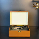 Brown/White Retro Bluetooth CD Player with Speakers Supports Drive & Hifi Sound Quality USB BT Portable For Phone