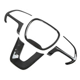 4pcs Carbon Fiber Steering Wheel Cover Trim Replacement for Dodge Challenger Car Interior Accessories