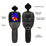 Hti HT-H18+ Rechargeable IR Imager Infrared Thermal Imaging Camera -20~550℃ Temperature Range 256x192 Resolution