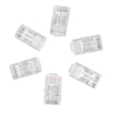 100 Rj45 Through Holes 8P8C Perforated Cat6 Category 6 Unshielded Crystal Network Modular Plug