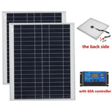 300W 18V Aluminum Monocrystalline Solar Panel - Dual USB Portable Generator for Phone, Laptop, Camper