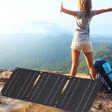 30W/40W 5V Portable Solar Panel Battery Phone Charger Foldable Small Emergency ETFE Panels for USB A C Power Bank