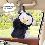 Stuffed Penguin Plush Box Holder Car Paper Towel Boxes Cute Tissue Dispenser