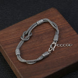 S925 Sterling Silver Niche Retro Hand-woven Thai Silver Bracelet