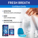 Jaysuing Denture Tablets Removes Odor & Stains | Oral Retainer Cleaner for Aligners Teeth Capped Cleaning Tablet 100PCS