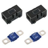 ANS-H Fuse Holder And 2 X High Current Bolt On Midi 40A Amp Plastic Car Flat Fuses For Cars, Trucks, Vehicles 50A