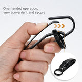 Black Duty Keychain Belt Quick Release Key Clip, Stainless Steel Tactical Invisible Keyring With 6 Removable Keyrings