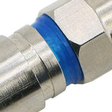 Compression RG6 F Connector Coax Coaxial Adapter Plug For Satellite & Cable TV (150 Pack)