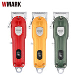 HOTSALE WMARK NG-2025B All-Metal Clipper with Charge Stand LED Display 2500mAh 6500 RPM 9CR18 Blade Hair Cutting hine