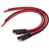 2pcs 30cm 10AWG Quick Connector Disconnect Automotive Extension Cable Solar Panel SAE Plug