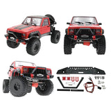 Metal Front Rear Bumper With LED Light For Axial SCX10 Traxxas TRX4 1/10 RC Crawler Car Cherokee Body Upgrades Parts Accessories