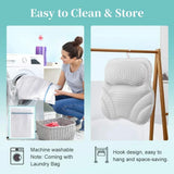 With 6 Tub Bath Mesh Cushion Breathable Pillow Suction Cupsbathtub Non-slip Spa Accessories Air -