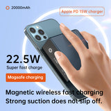 New Design 20000mAh 15W Magnetic Wireless Power Bank PD 20W Fast Charging With Touch LED Display For Book Pro Laptop