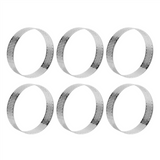 10 Pcs Circular Stainless Steel Tart Ring Tower Pie Mould Perforated Cake Mousse Ring,8cm