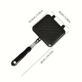 1pc, Sandwich Pan (14.99cmx13.49cm), Double Sided Non-Stick Sandwich Maker, Panini Pan, Steak Frying Pan