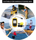 100M Portable Fish Finders 45 degrees Sonar Coverage Echo Sounder Alarm Transducer Lake Sea Fishing