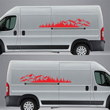 2PCS Mountain Forest For Truck Window Bumper Auto Door Decals Laptop Kayak Vinyl Decoration Car Body Sticker