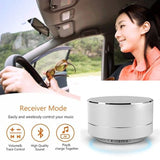 Wireless Mini Super Bass Bluetooth Music Speaker For Mobile Phone Computer Laptop Tablet Sier Grey