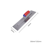 Carbon Steel Blade Plastic Handle Rounded Front Finishing Plaster Trowel Construction Concrete Spatula Tool