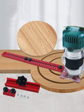 4 in 1 Bracket-Cabinet Hardware Aluminum Router Circle Cutting Jig Punch-Router Milg Groove Bracket